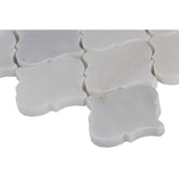 MS International Greecian White Arabesque Polished Marble Mesh-Mounted Mosaic Floor and Wall Tile - Tenedos